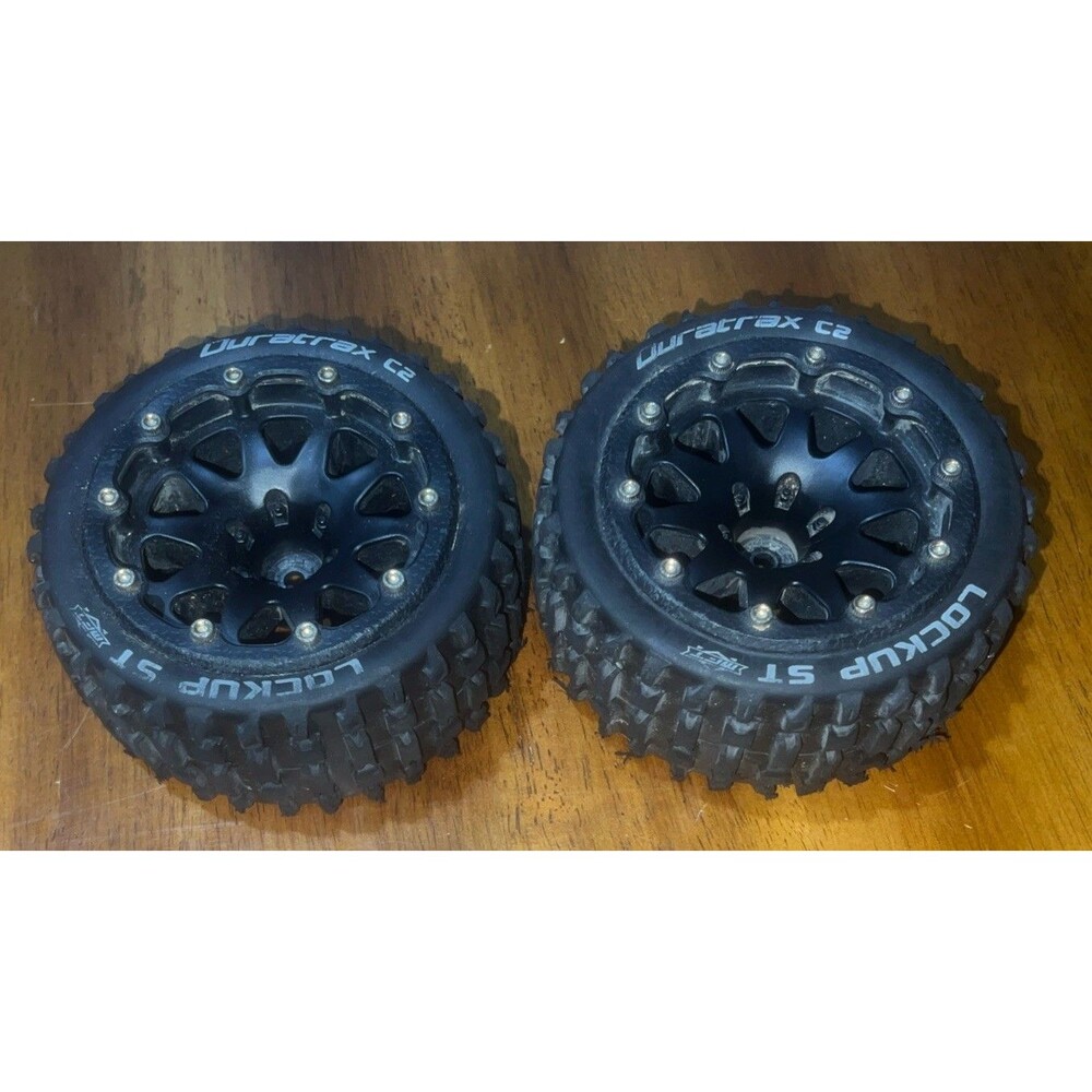Duratrax Lockup DTXC5541 ST BELTED 2.8 Mounted Front/Rear 14mm Black-Set Of 2